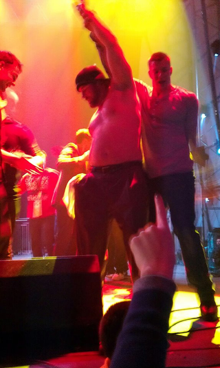 Illustration for article titled Rob Gronkowski, Shirtless Matt Light Danced Away Their Sorrows After The Super Bowl